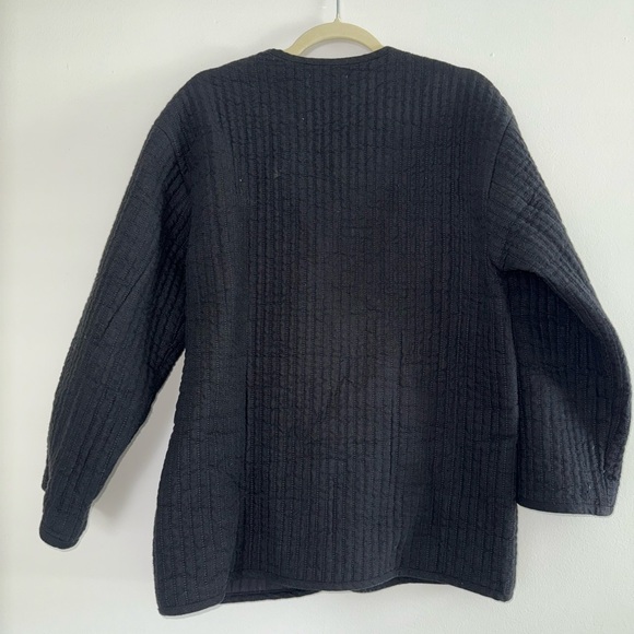 First Rite Black Button-Up Quilted Jacket - S - Picture 7 of 7